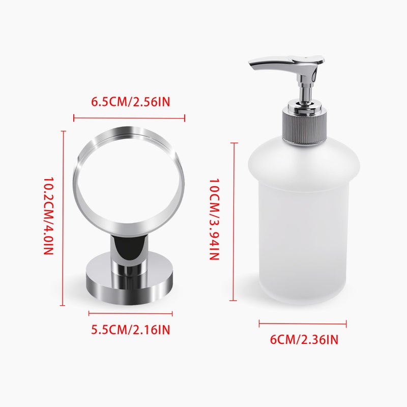 SWETON Bathroom Lavatory Soap Lotion Dispenser Pump Wall Mount with SUS304 Stainless Steel Holder - Image 3